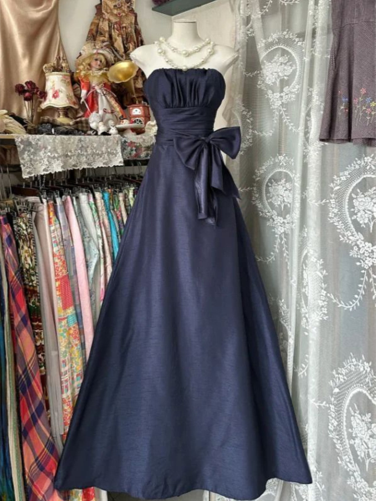 pink dress black bow Bayleigh Low Bow Tie Back Dress Pink L