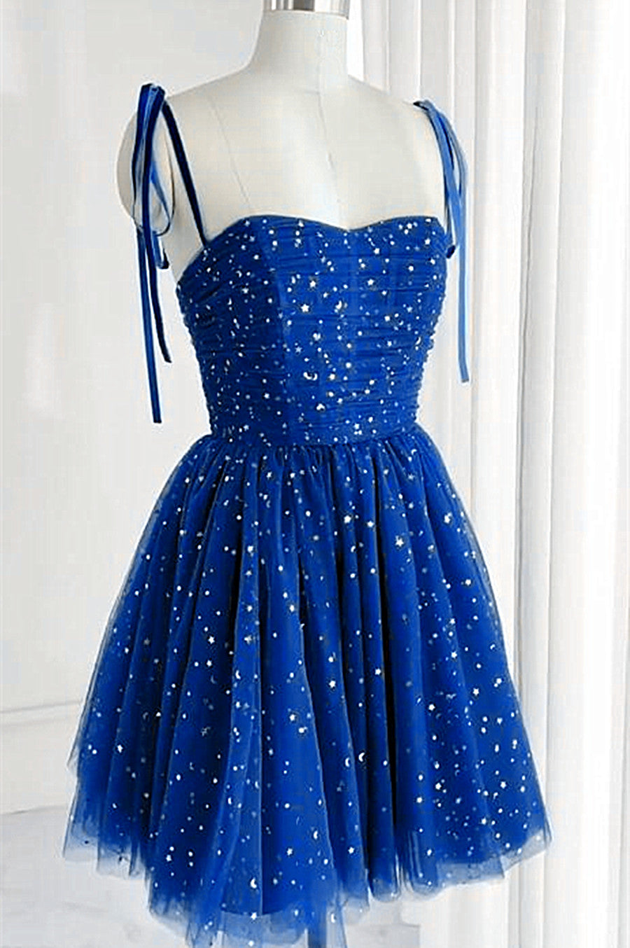 Cute Royal Blue Tulle Short Party Dress, Royal Blue Homecoming Dress Prom Dress