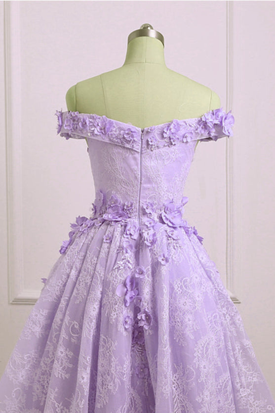 Purple Front Short Long Back Hi-lo Tiered Prom Dresses Evening Dress –  Laurafashionshop