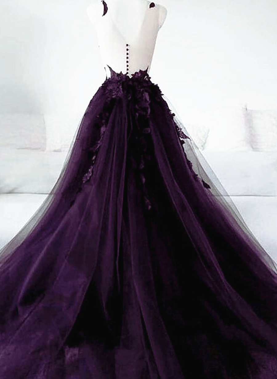 Dark purple and black 2025 dress